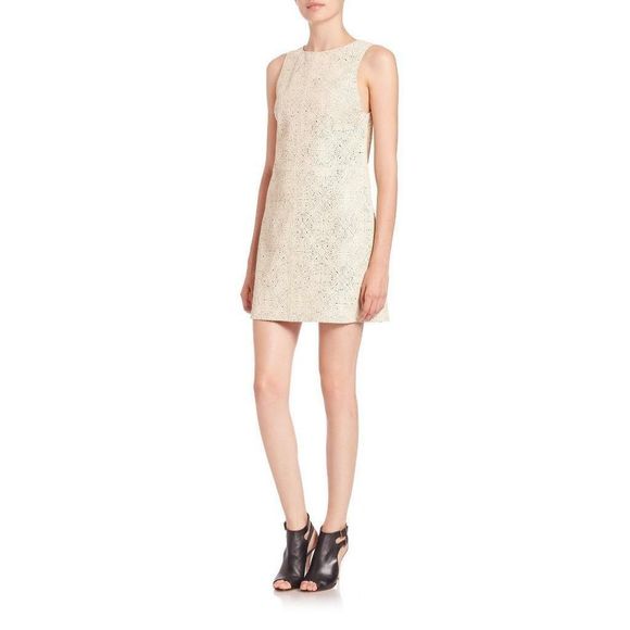Alice + Olivia Clyde Leather Shift Dress 6 Alice + Olivia Clyde Leather Shift Dress 6